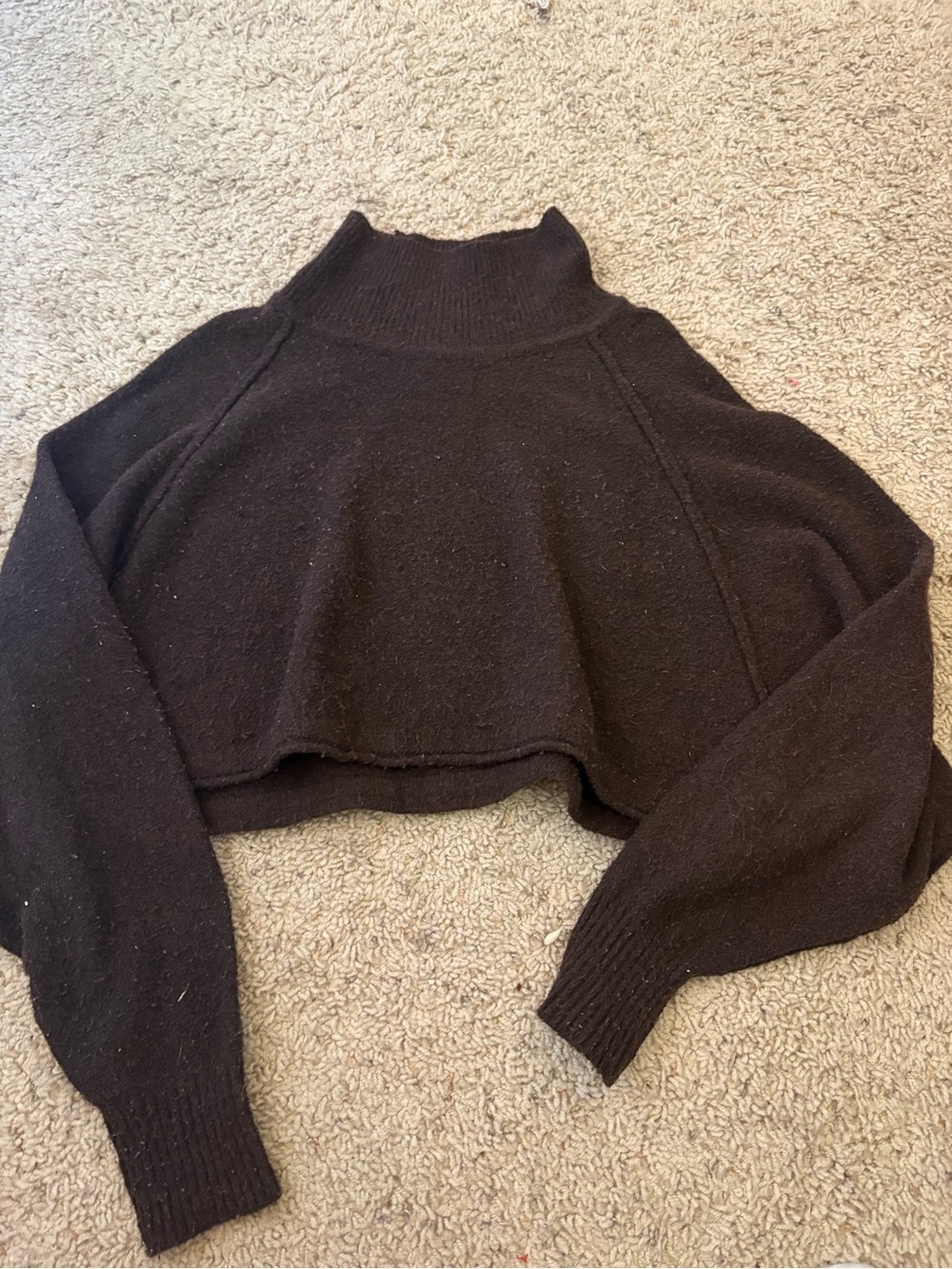 Urban Outfitters Cropped Black Turtleneck Sweater